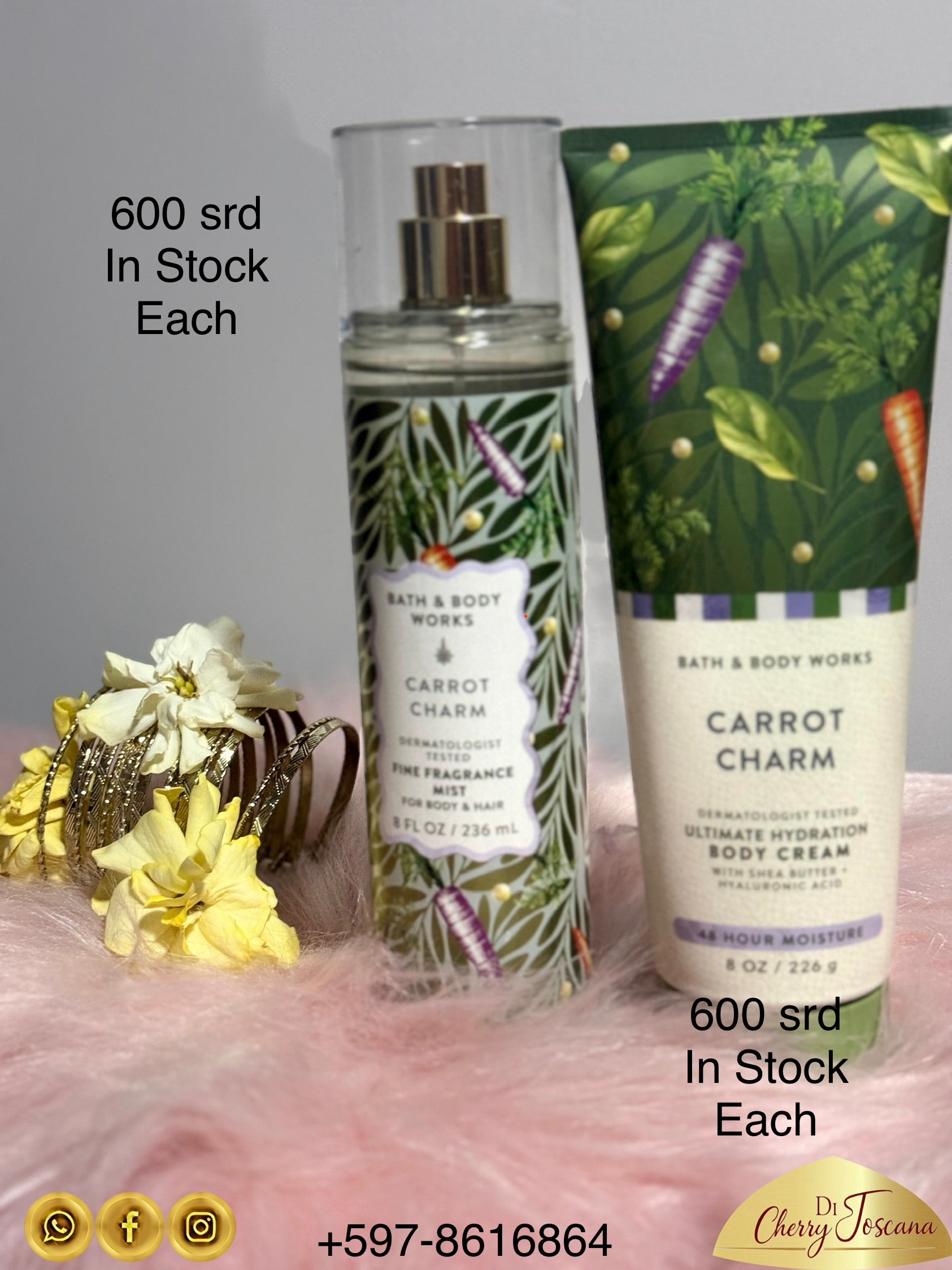 Bath & Body Works. Carrot Charm. Mist & Lotion.