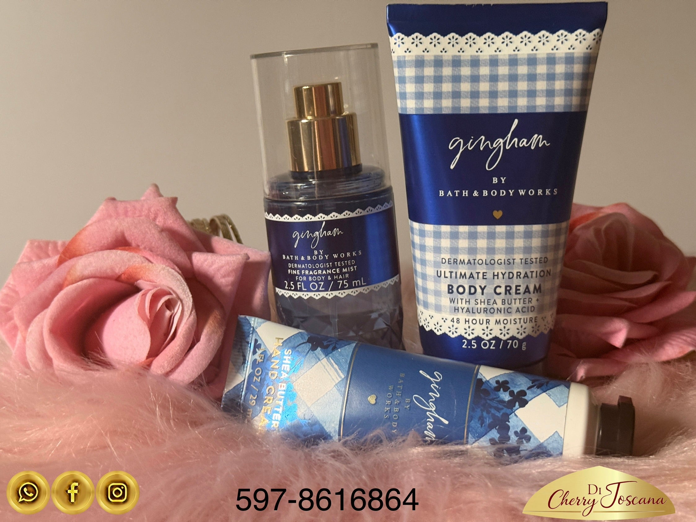 Mini Set Bath and Body Works. Gingham