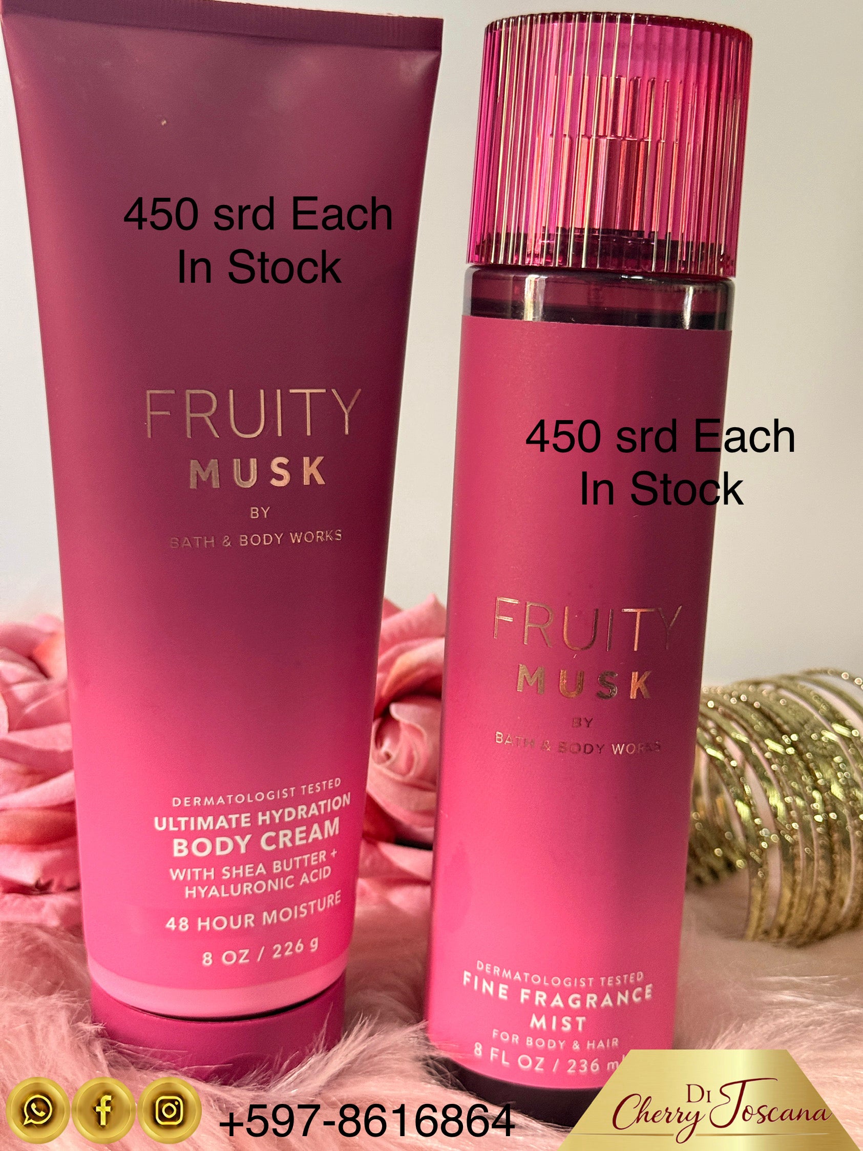 Bath and Body Works Fruity Musk Mist and Lotion